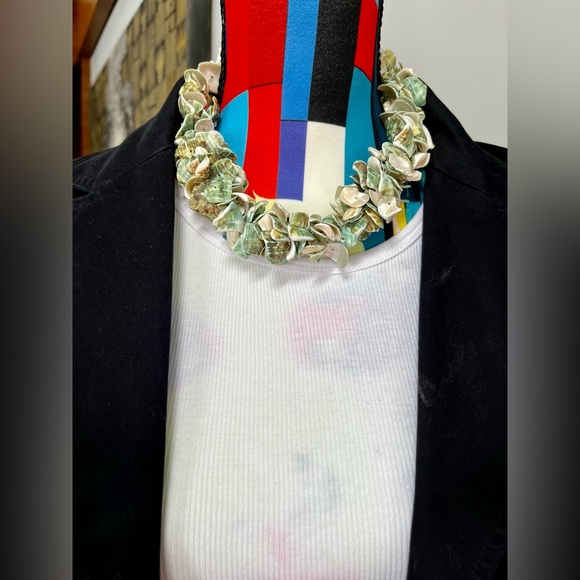 Abalone & Wired Chocker Necklace - Picture 2 of 7